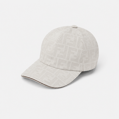 Casquette motif F Blanc
