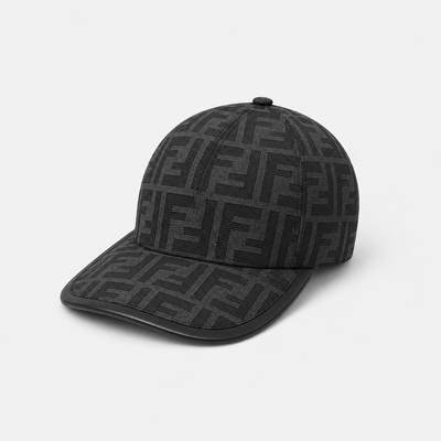 Casquette motif F Noire