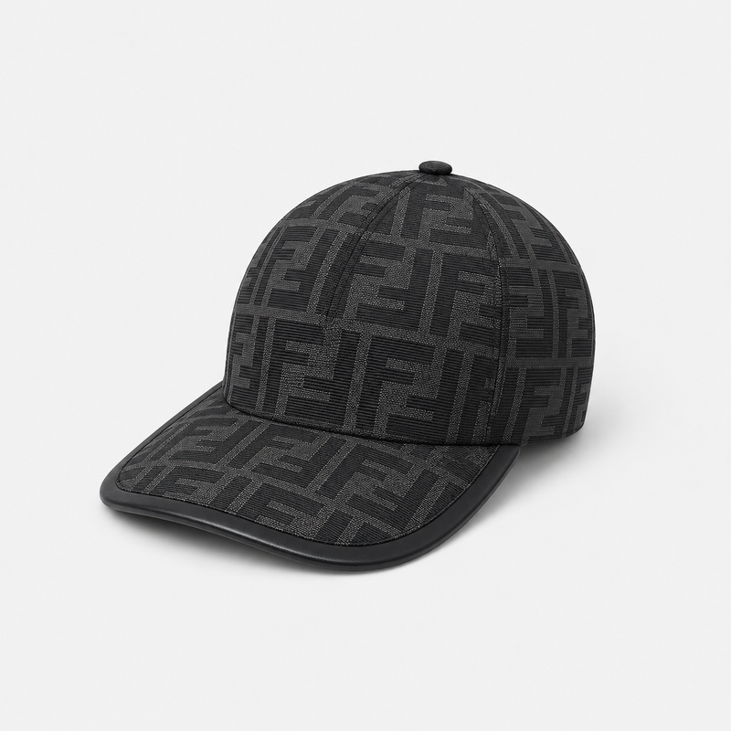 Casquette motif F Noire