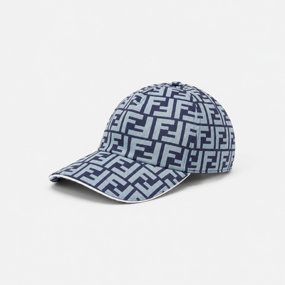 Casquette motif F Bleu